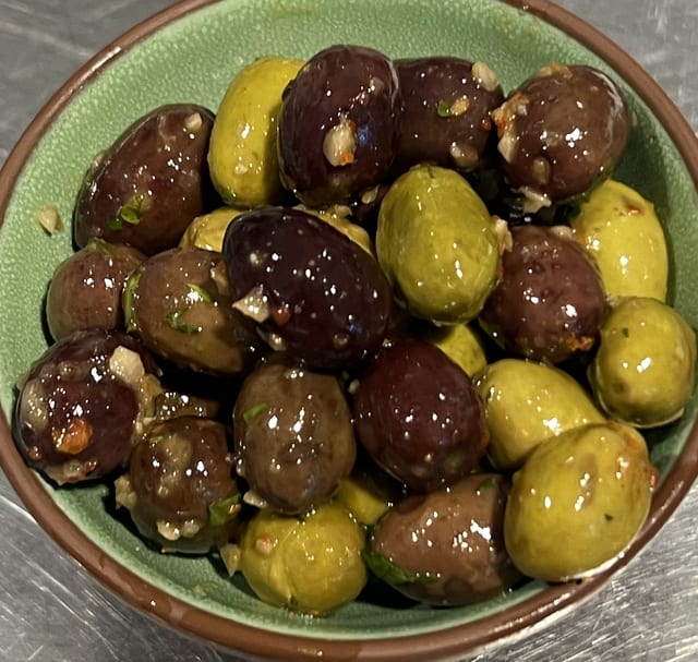 Marinated Olives.